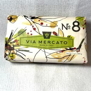 Wrapped Via Mercato No. 8 Bar Soap - Made in Italy 7 oz. NWT
